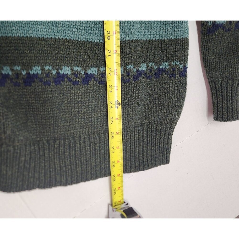 CHUP Vintage-Inspired Crewneck Knit Sweater With Multicolor Nordic Stripes & Pat - Picture 10 of 10